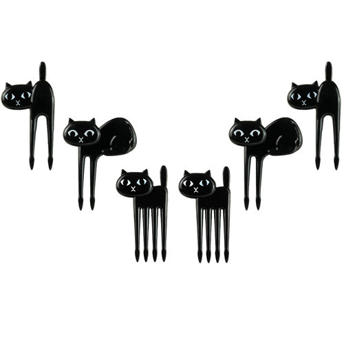 Lekkabox Bento Food Picks - Black Cats