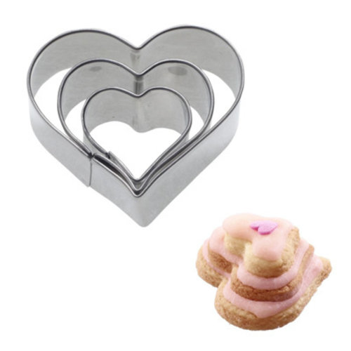Westmark Set of 3 Stainless Steel Cutters Heart Westmark Set of 3 Stainless Steel Cutters Heart