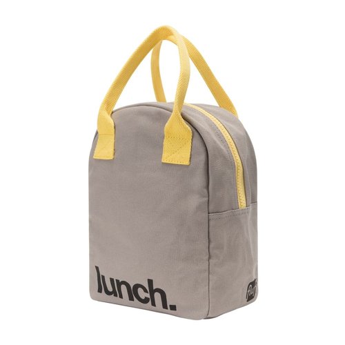 Fluf Eco Zipper Lunch Bag - Grey/Yellow Fluf Eco Zipper Lunch Bag - Grey/Yellow