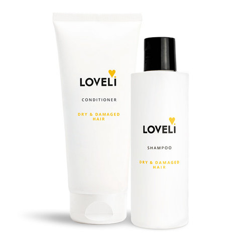Loveli Set Shampoo & Conditioner - Droog & Beschadigd Haar Loveli Set Shampoo & Conditioner - Droog & Beschadigd Haar