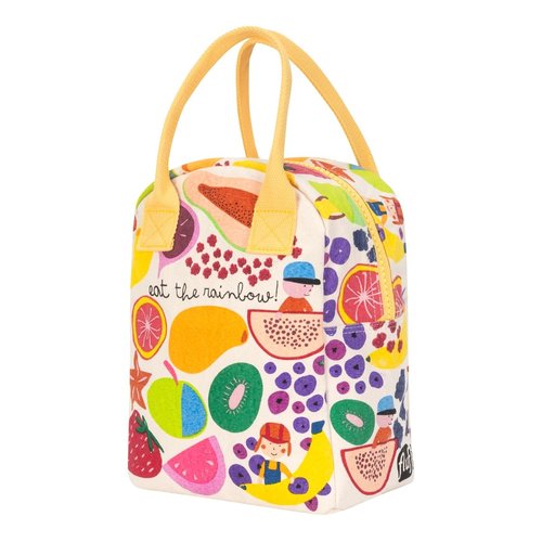 Fluf Eco Zipper Lunch Bag - Eat the Rainbow Fluf Eco Zipper Lunch Bag - Eat the Rainbow