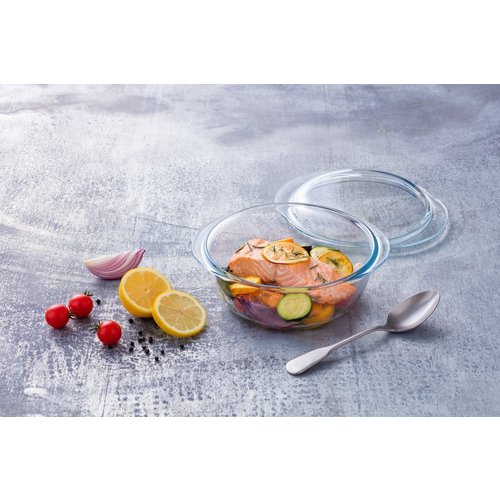 Pyrex Glazen Ovenschaal Met Deksel 1,6L