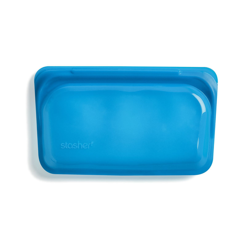 Stasher Wiederverwendbare Snack-Tasche aus Silikon klein - blau