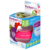 To Go 2 Joghurtbecher Portionsbehälter 210ml - Pink/Lila