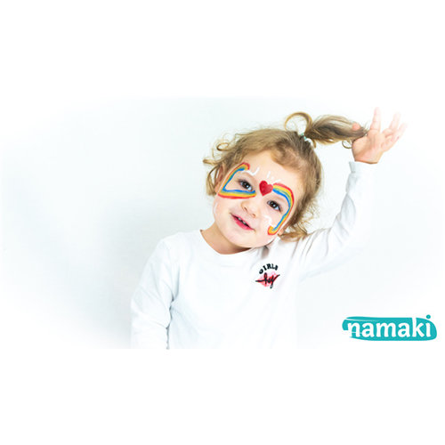 Namaki Natural Face Paint Pencils - Regenbogen - 6 Farben