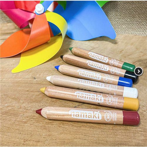 Namaki Natural Face Paint Pencils - Regenbogen - 6 Farben