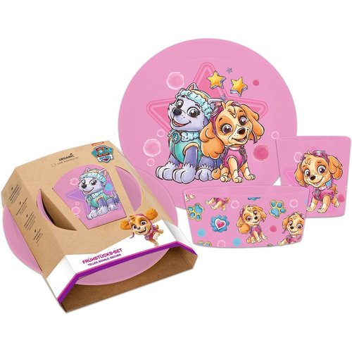 Koziol Bio Circular Set Cup Bowl and Plate Paw Patrol - Pink