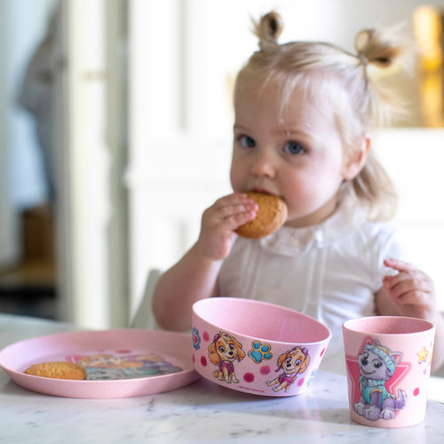 Koziol Bio Circular Set Tasse, Schüssel und Teller Paw Patrol - Pink