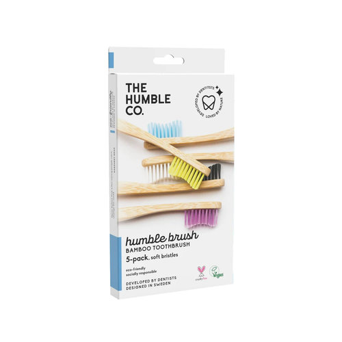The Humble Co Bamboe Tandenborstels - Soft (5 stuks) The Humble Co Bamboe Tandenborstels - Soft (5 stuks)