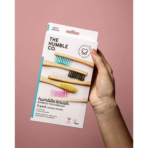 The Humble Co Bamboo Toothbrush - Medium (5 pieces)