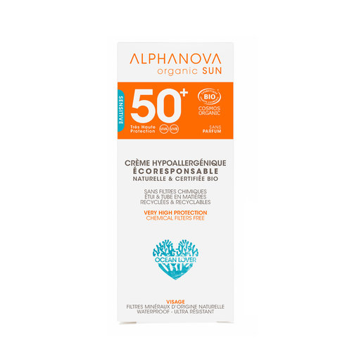 Alphanova Sun Bio Zonnebrandcreme Gezicht - SPF50 Parfumvrij Alphanova Sun Bio Zonnebrandcreme Gezicht - SPF50 Parfumvrij