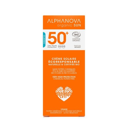 Alphanova Sun Organic Sunscreen Cream Face - SPF50+