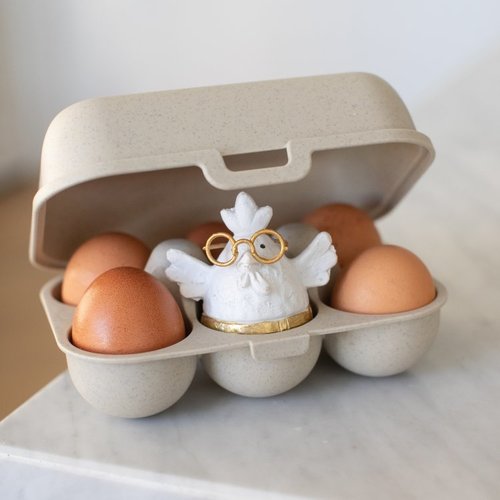 Koziol Bio Circular Reusable Mini Egg Carton - Sand