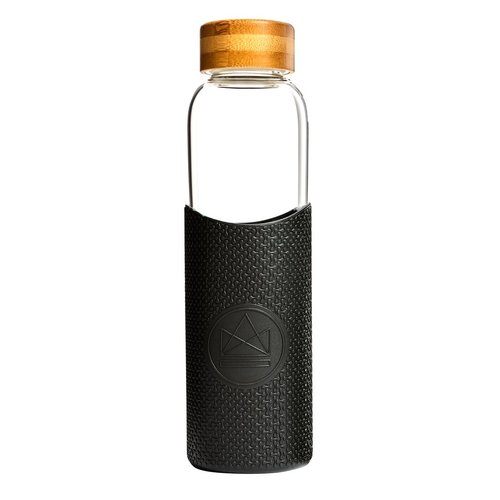Neon Kactus Glazen Drinkfles 550ml - Zwart Neon Kactus Glazen Drinkfles 550ml - Zwart