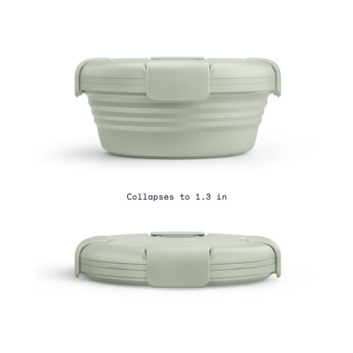 Stojo Foldable Silicone Bowl - Sage 1065ml
