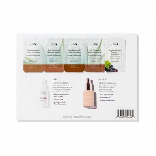 100% Pure Sample Set Full Coverage Water Foundation - Medium/Tan 100% Pure Sample Set Full Coverage Water Foundation - Medium/Tan