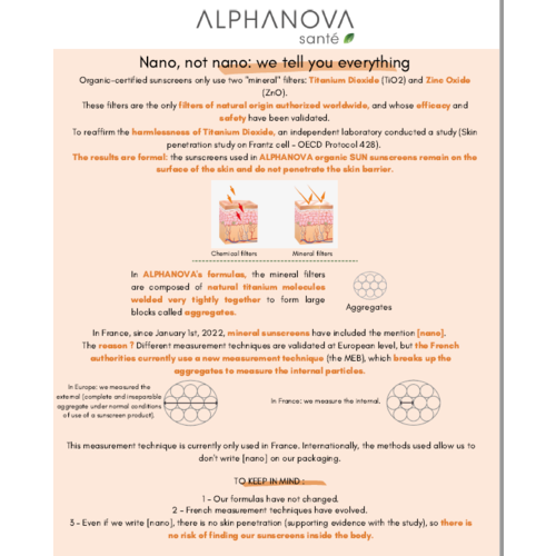 Alphanova Sun Organic Sunscreen Cream Face - SPF50+