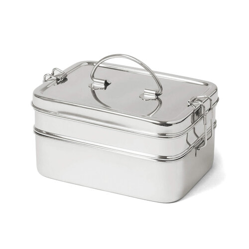 Eco Brotbox RVS Lunchbox XL Double Eco Brotbox RVS Lunchbox XL Double