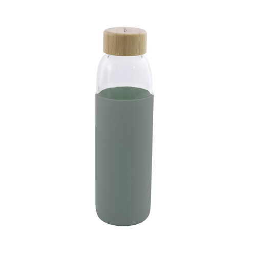 Point Virgule Glass Bottle with Silicone Sleeve 580ml - Sage