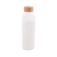 Glazen Fles met Siliconen Sleeve 580ml - White