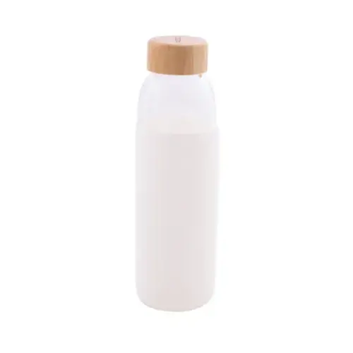 Point Virgule Glasflasche mit Silikonmanschette 580ml - Weiß