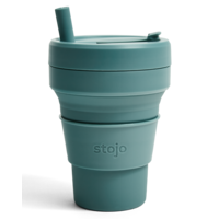 Foldable Silicone Coffee Cup 470ml - Eucalyptus