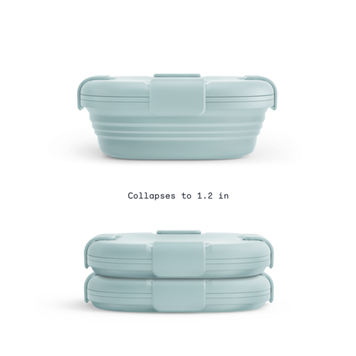 Stojo Collapsible Silicone Lunch Box 700ml - Aquamarine