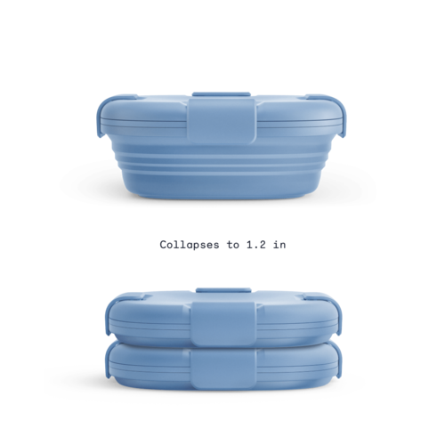 Stojo Collapsible Silicone Lunch Box 700ml - Steel