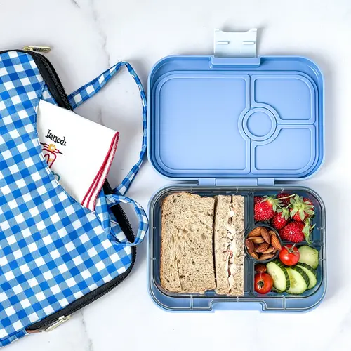 Yumbox Panino Bento Lunchbox 4 Vakken - Hazy Blue / Panther