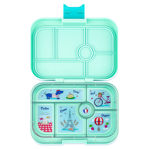 Yumbox Original Bento Lunchbox 6 Vakken - Serene Aqua/Paris Yumbox Original Bento Lunchbox 6 Vakken - Serene Aqua/Paris