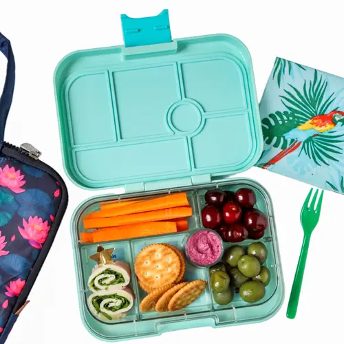 Yumbox Original Bento Lunch Box 6 Compartments - Serene Aqua / Paris