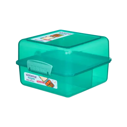 Sistema Lunchbox 'Cube' (1,4l) - Teal New Sistema Lunchbox 'Cube' (1,4l) - Teal New