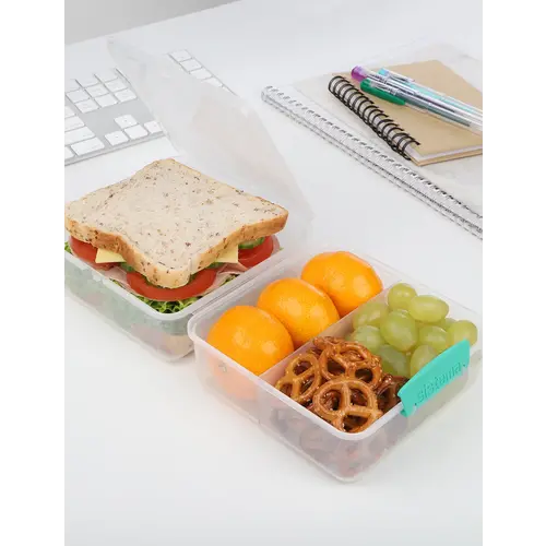 Sistema Lunchbox 'Cube' (1.4L) - Transparant Teal