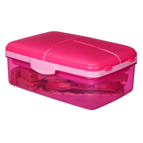 Sistema Lunchbox Slimline Quaddie- Pink