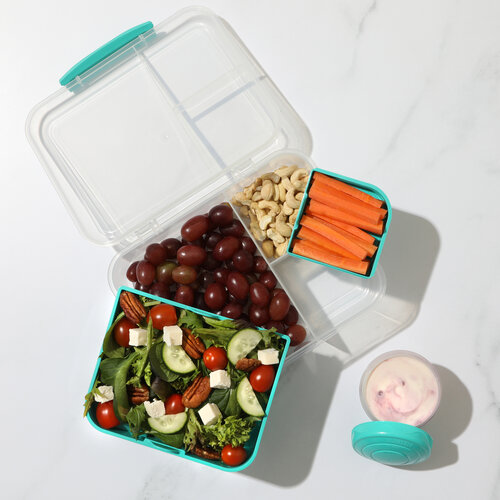 Sistema Bento Lunchbox 1.25L met Yoghurtpotje - Blauw