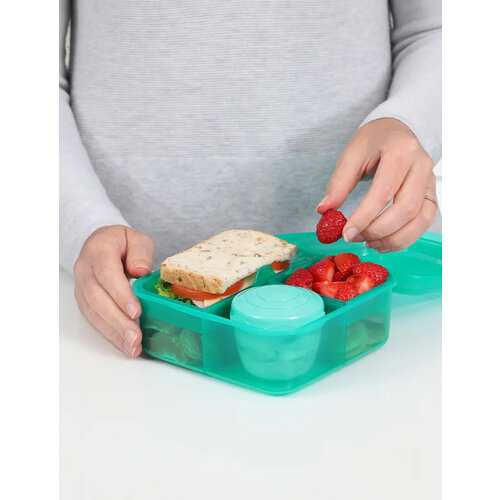 Sistema Bento Lunch Box 1.25 L with Yogurt Jar - Teal New