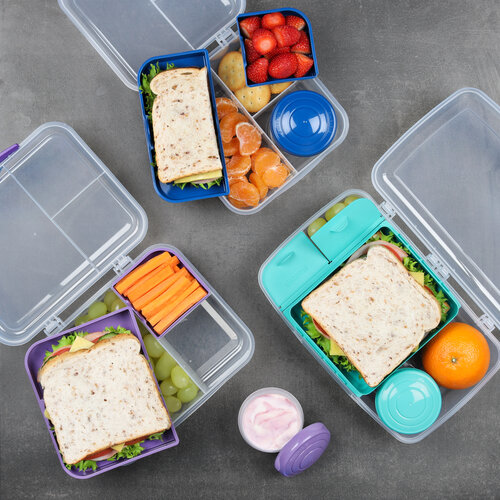 Sistema Bento Lunch Box 1.25 L with Yogurt Jar - Teal New