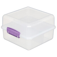 Lunchbox 'Cube' (1.4L) - Transparent Lila