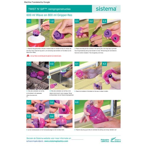 Sistema Drink Bottle Gripper 800ml - Purple