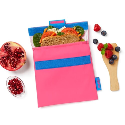 Roll'Eat Snack'n'Go Reusable Sandwich Bag - Fluor Pink