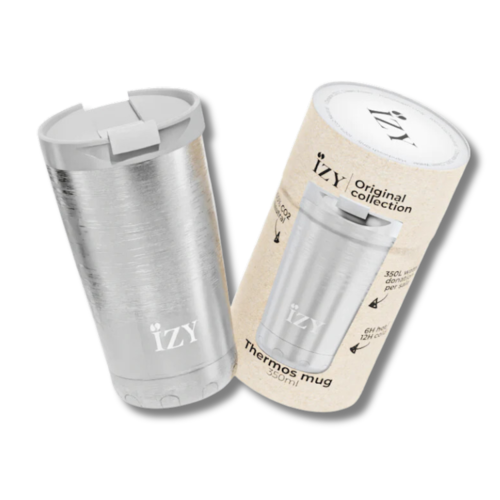 IZY RVS Geisoleerde Koffiebeker - Zilver IZY RVS Geisoleerde Koffiebeker - Zilver