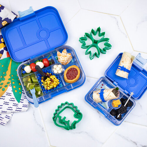 Yumbox Original Bento Lunchbox 6 Compartments - Surf Blue/Race Cars