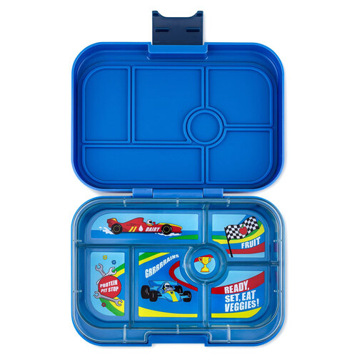 Yumbox Original Bento Lunchbox 6 Compartments - Surf Blue/Race Cars Yumbox Original Bento Lunchbox 6 Compartments - Surf Blue/Race Cars