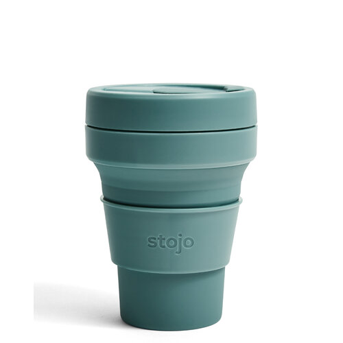 Stojo Foldable Coffee Cup 355ml - Eucalyptus Stojo Foldable Coffee Cup 355ml - Eucalyptus