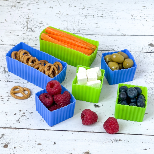 Yumbox Silicone Bento Cup Set - Blue/Green