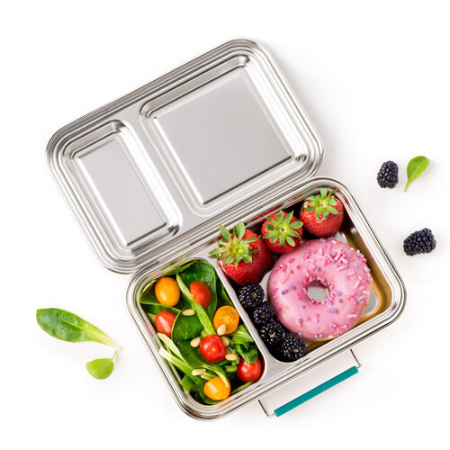 Lekkabox Duo Lunch Box aus Edelstahl - Petrol