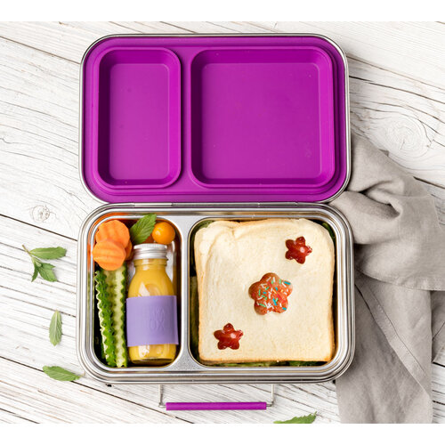 Lekkabox Stainless Steel Duo Lunch Box - Berry