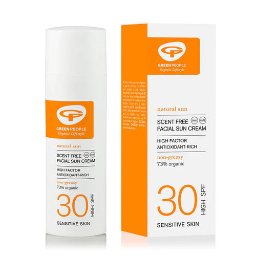 Green People Scent Free Facial Sun Cream - SPF30 (50ml)