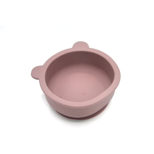 The Cotton Cloud Silicone Bowl with Suction Cup - Mauve The Cotton Cloud Silicone Bowl with Suction Cup - Mauve