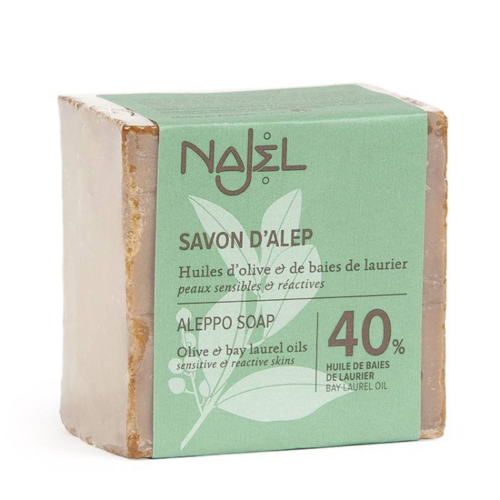 Najel Aleppo Olijfzeep 40% Laurierolie (100g) Najel Aleppo Olijfzeep 40% Laurierolie (100g)